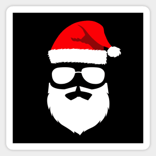 Santa Claus Sunglasses with Beard Christmas Sticker